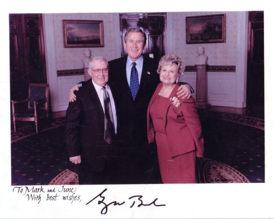 June Hartley with President George W Bush_2