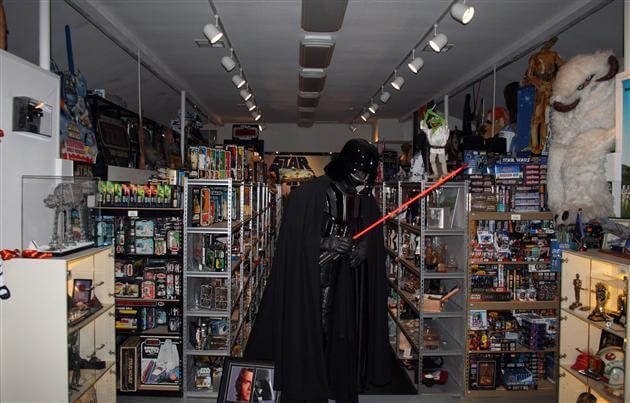 Sheehan (in costume) at the height of his Star Wars collection
