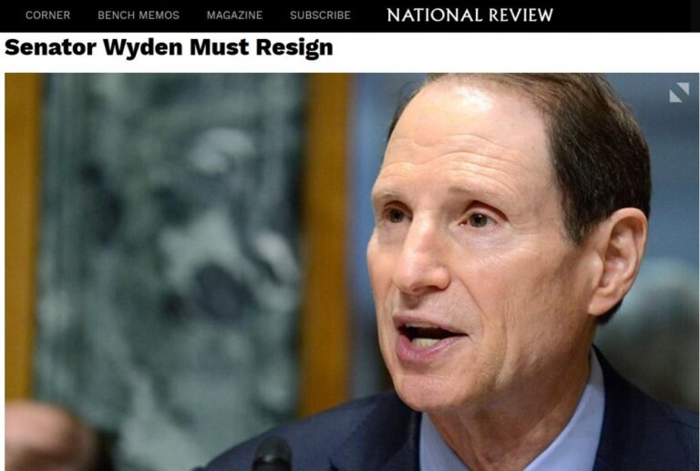 National Review Asks Sen. Wyden To Step Down | The Oregon Catalyst