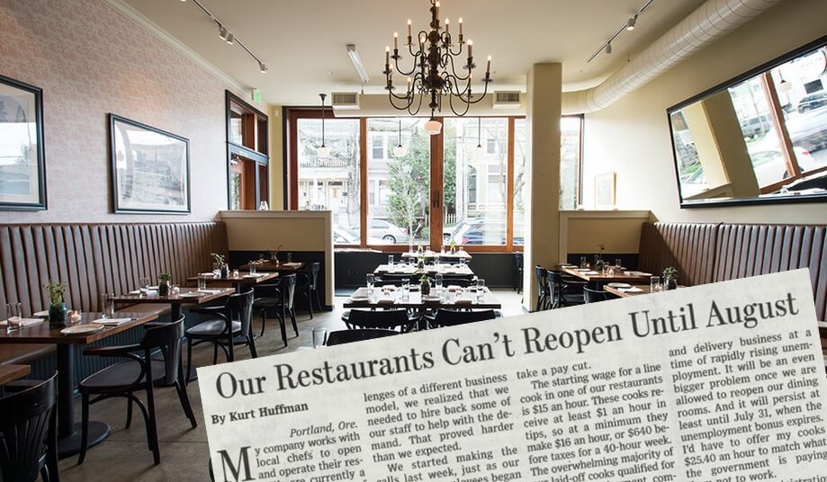 Oregon restaurant Stimulus keeps people unemployed The Oregon Catalyst