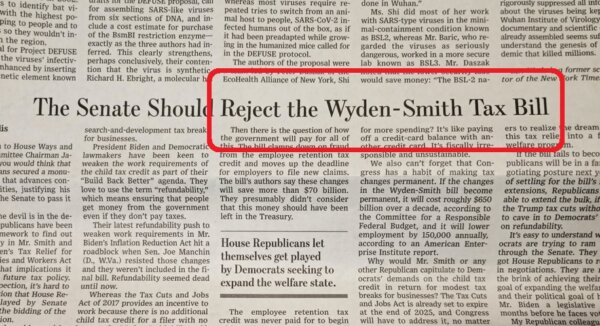 Stop The Wyden-Smith Tax Bill | The Oregon Catalyst