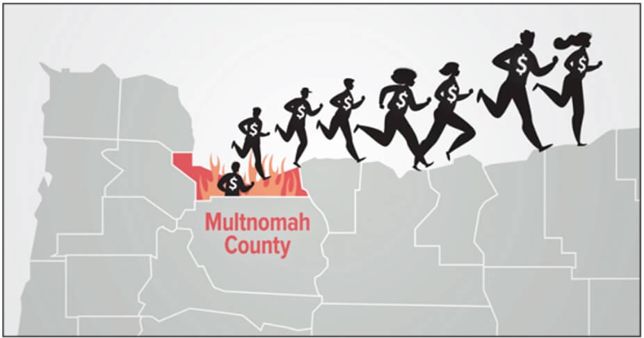Higher income leave Oregon, while lower incomes move in
