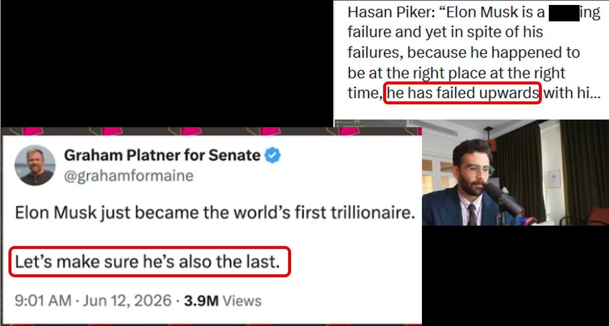 Absurd anti-Musk quotes much like Portland trend