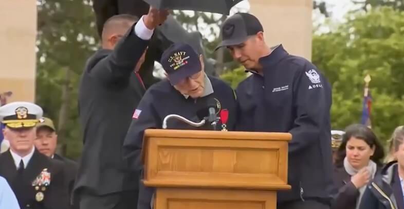 WWII Vet reads his post D-Day letter to family