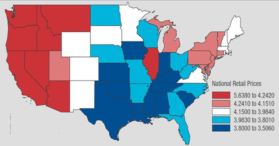 (chart) Entire west is afire with high gas $$