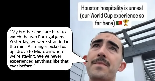 World Cup fans (part 9).  Portugal visitor wowed by USA love