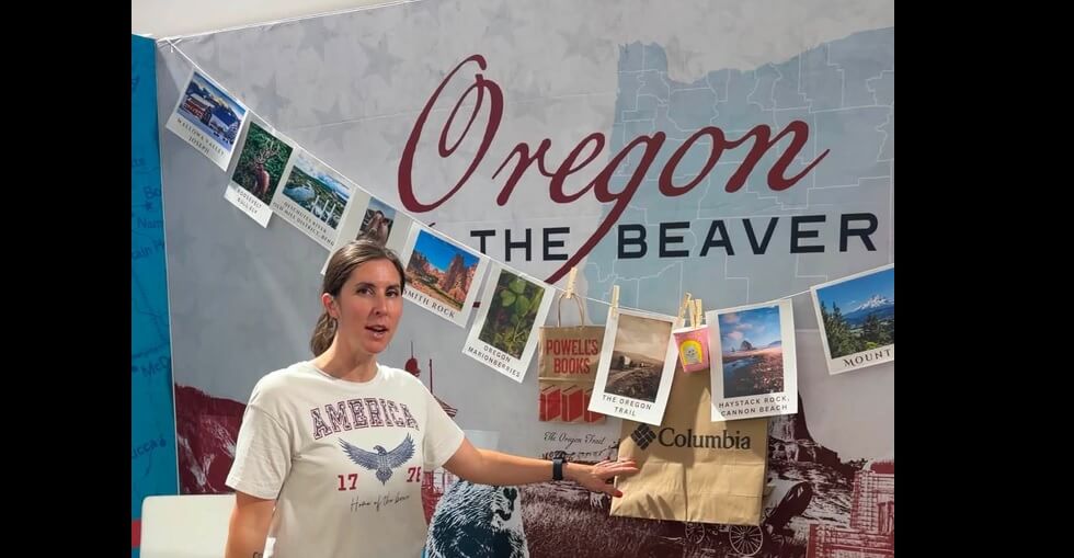 Brave Oregonians decorate Kotek’s vacant Oregon booth at 250 National Fair